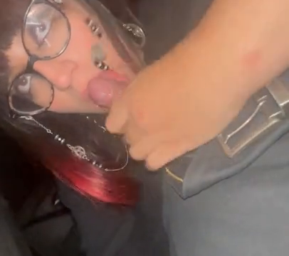 goth girl backseat face fuck
