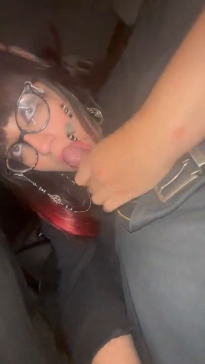 goth girl backseat face fuck