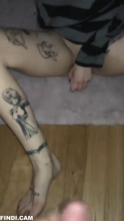 cumshot all over goth girlfriend