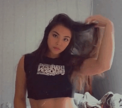 Michelle teasing underboob and pussy