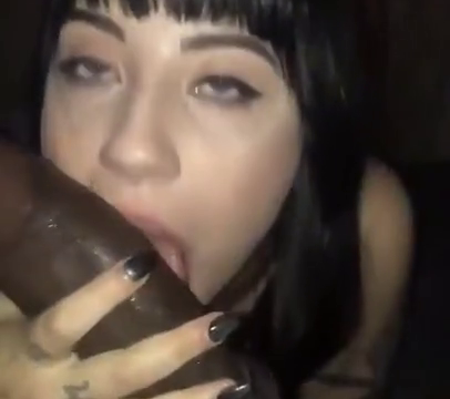 Goth emo chick sucks BWC POV blowjob