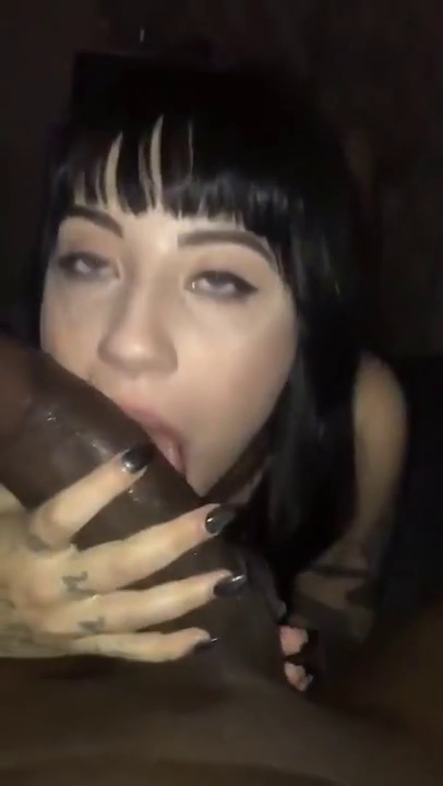 Goth emo chick sucks BWC POV blowjob