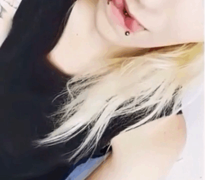 Pretty Alt/Emo Girl Teases w/ Tongue-split